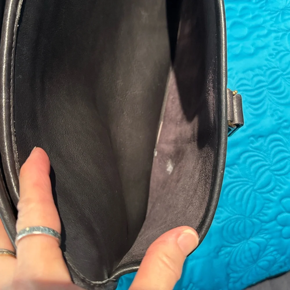 Coach Elegant Black Leather briefcase Bag